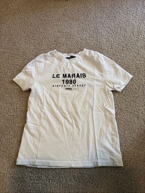 Le Marais 1980 Men's White Graphic T-Shirt